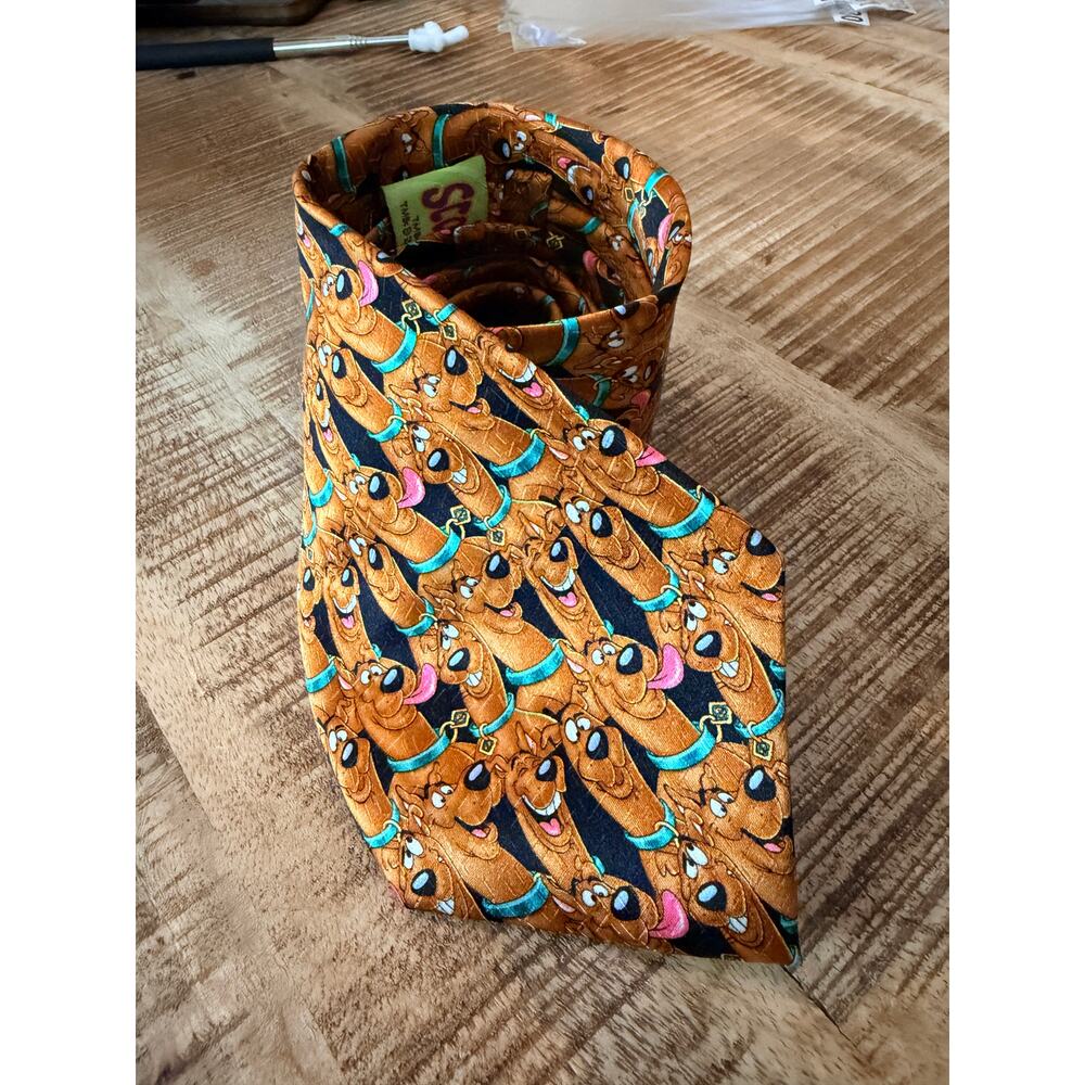 Scooby Doo Cartoon Network Tie 2003 Novelty Character‎ Silk Necktie